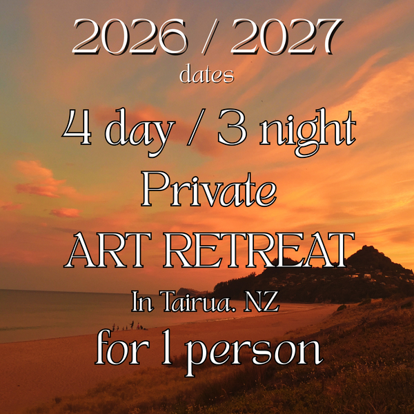 4 day / 3 night Private Solo ART RETREAT in Tairua. For 1 person.