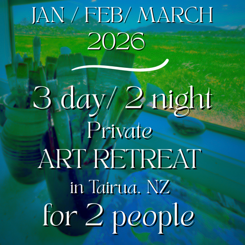 3 day / 2 night Private ART RETREAT in Tairua. For 2 people. (JAN, FEB, MARCH 2026).