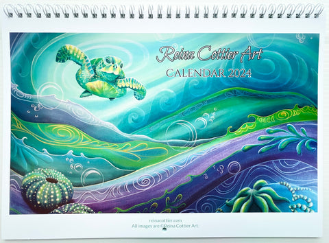 Calendar 2024 -  Ocean themed  (Price includes shipping!)