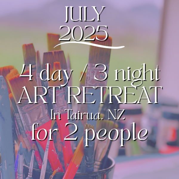 4 DAY / 3 NIGHT Private ART RETREAT in Tairua, NZ for 2 people. -JULY 2025