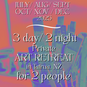 3 day / 2 night Private ART RETREAT in Tairua. For 2 people. (JULY, AUG, SEPT, NOV & DEC).