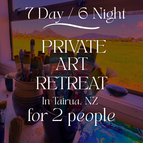 7 day / 6 night Private ART RETREAT in Tairua/ New Zealand . (For 2 people.)