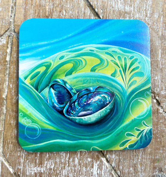 Coasters - Paua Shells   (Abalone) Set of 6