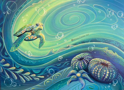 Painting- Treasures on the Reef 5  (cost includes shipping worldwide)