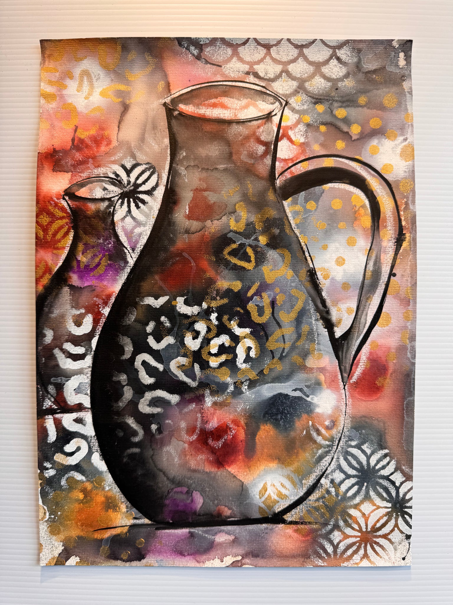 Painting on Photocard -Vessel- A3 size