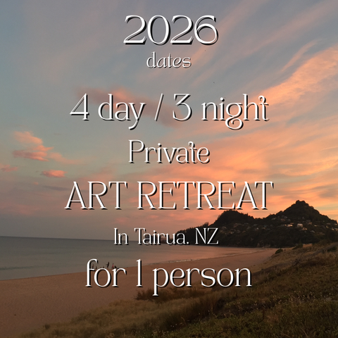 4 day / 3 night Private Solo ART RETREAT in Tairua. For 1 person.