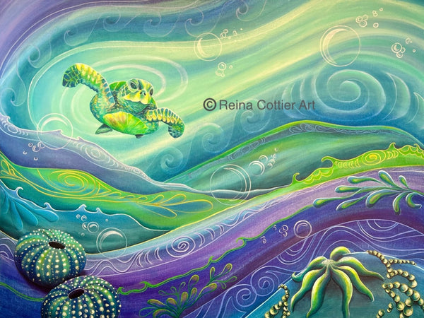 Painting - Seabed 3  - Treasures in the Reef
