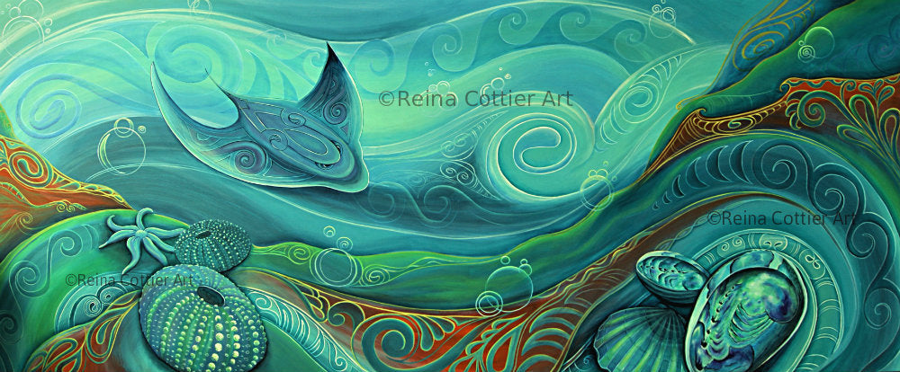 Canvas Print - NZ / Aotearoa Seabed (5 sizes)