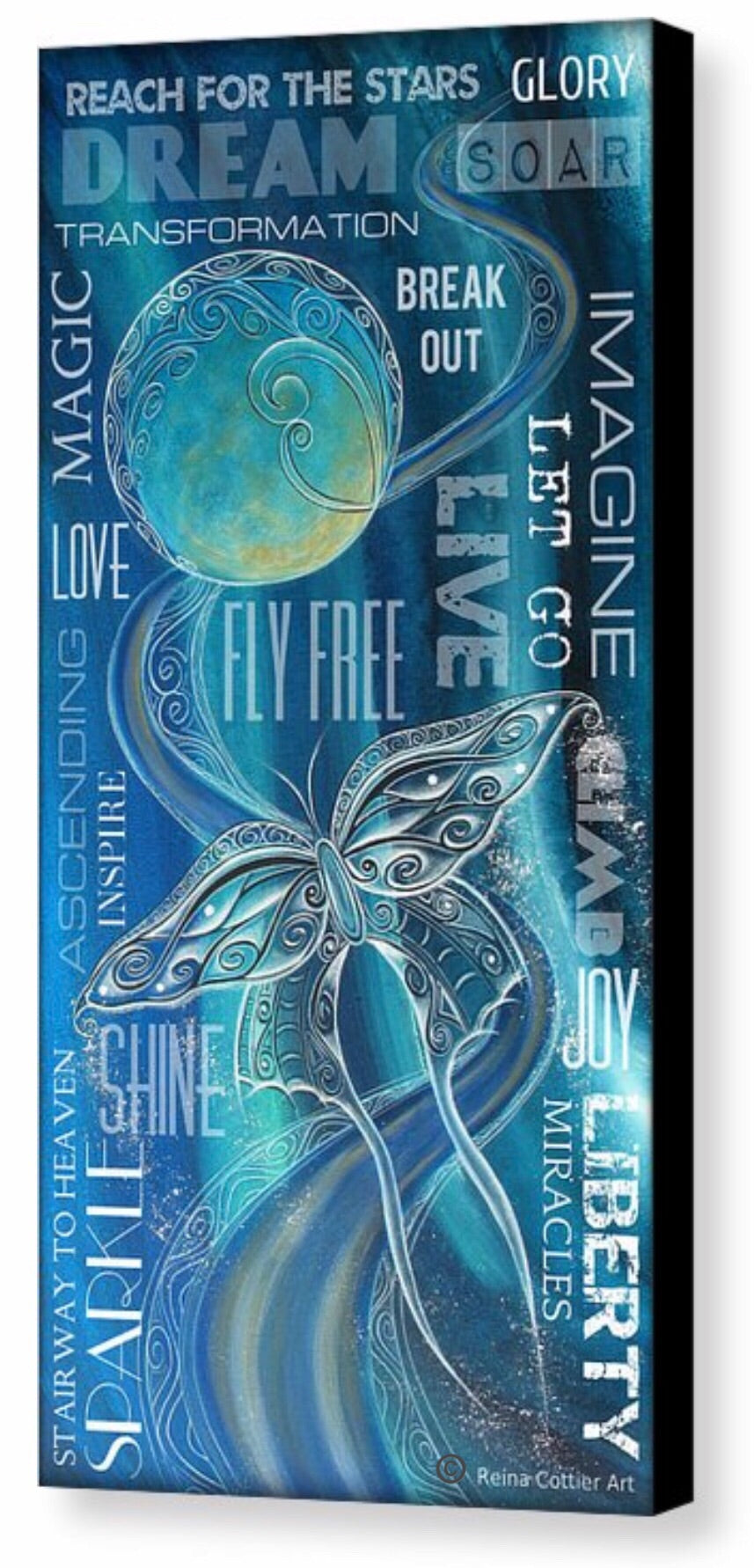 Canvas Print - Fly Free Word Art (3 sizes)