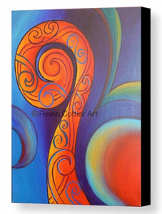 Canvas Print -Red Koru